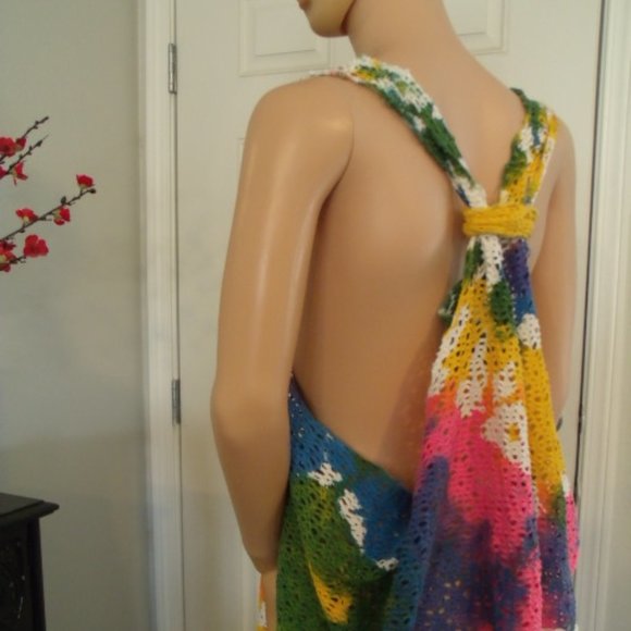 Beach Cover Up - Beautifully Embroidered -OS - Picture 5 of 6